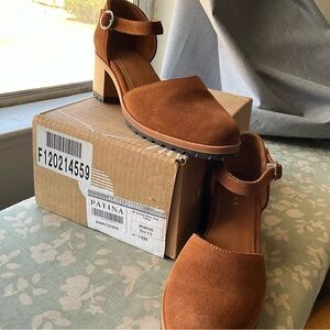 Portland Leather suede Mary Jane shoes.